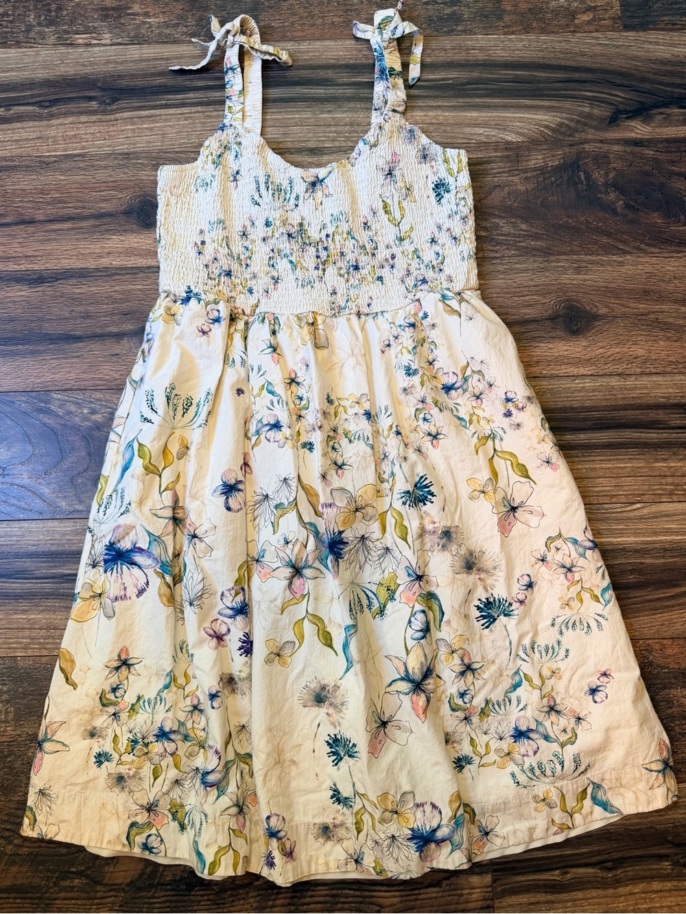 Steve Madden smocked sleeveless midi dress size large